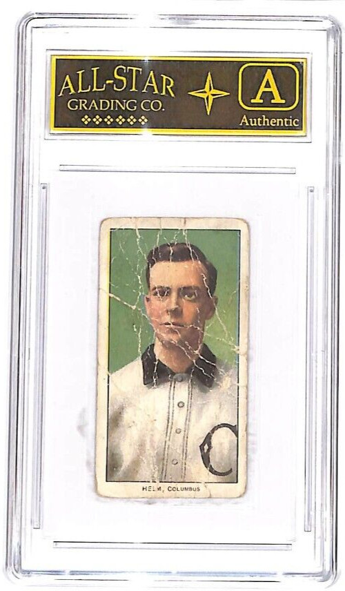1909-11 T-206 J.Ross Helm Piedmont 350 Subjects Back Columbus ASG A-Authentic #4