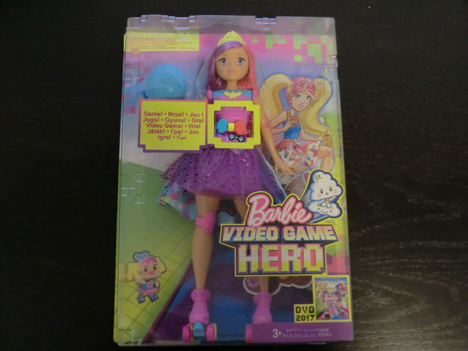 Barbie Video Game Hero Match Game Princess Doll with Roller Skates 12”  DTW00 NEW