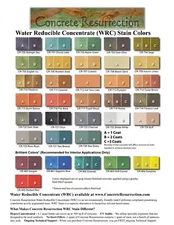 Concrete Stain Concentrate, Add Water, Eco-Friendly Semi-Transparent 34 Colors