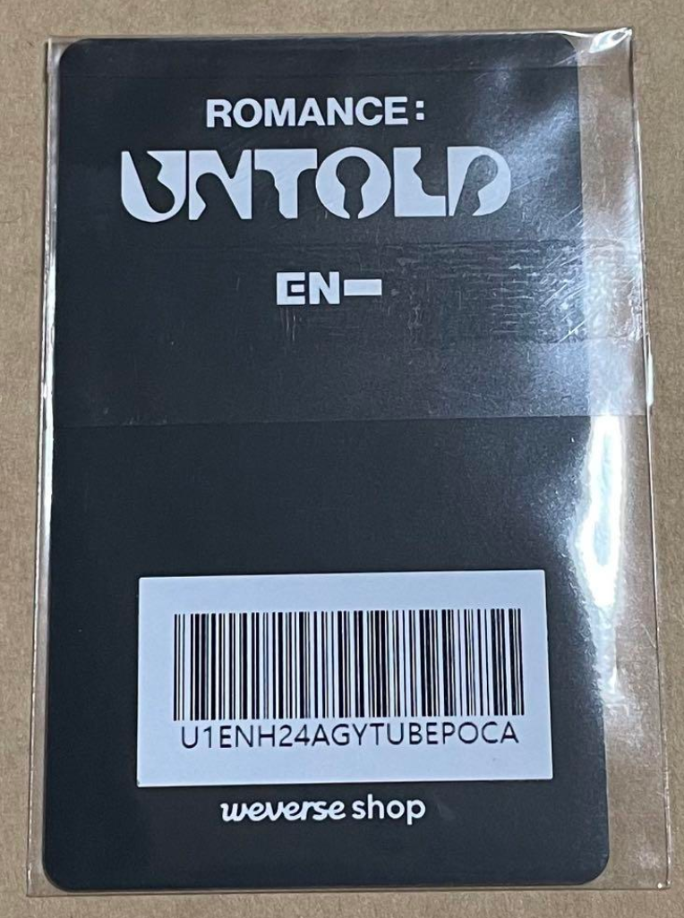 ENHYPEN NI-KI ROMANCE : UNTOLD YOUTUBE GIFT Official Photocard