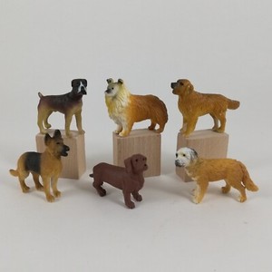 Safari Ltd Dog Lot Collie Boxer Golden Retriever Dachshund Figures Toys (6 Pcs)