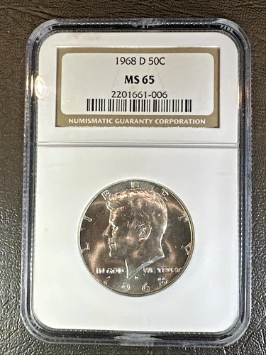 1968 D KENNEDY Half Dollar * NGC MS65 * UNCIRCULATED * Brown Label *