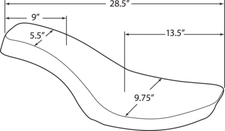 DRAG SPECIALTIES Spoon Seat - Classic - FX/FL '58-'84 0805-0075 0805-0075