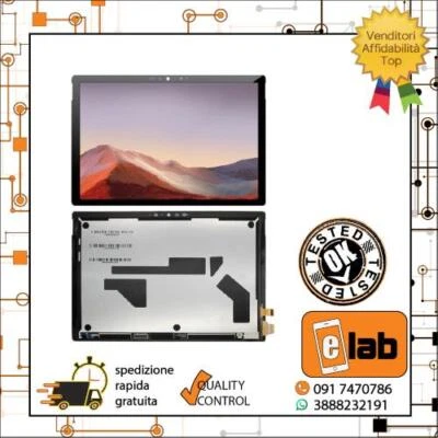 DISPLAY LCD MICROSOFT SURFACE PRO 7 NERO VERSIONE 02 Q2 1866 SCHERMO MONITOR