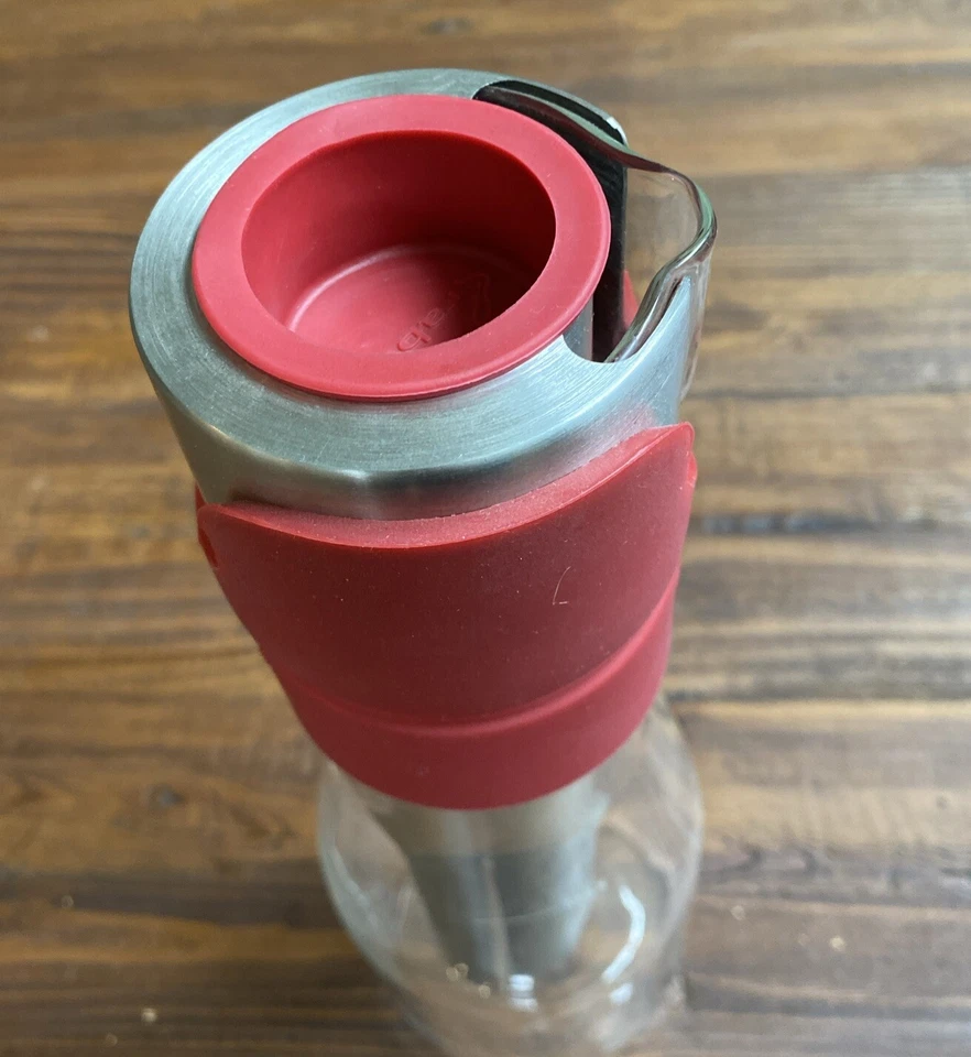 Jarra de vidrio de enfriamiento para enfriamiento de vino Metrokane Rabbit cristal 6520 rojo Foto 4 de 4