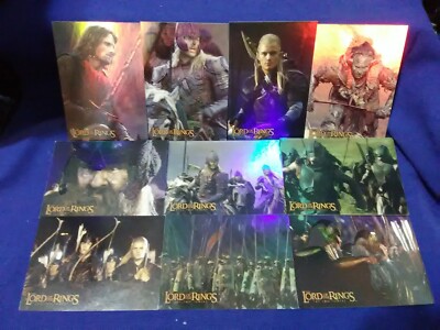 2002 Topps Lord of the Rings: The Two Towers Prism Foil SET (10)