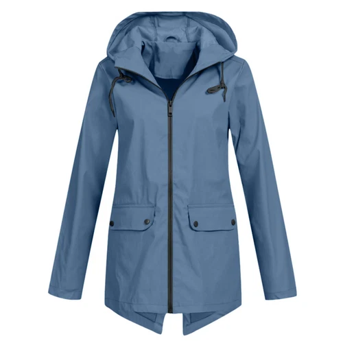 NEU Wasserdichter Damen Regenmantel Damen Outdoor Wind Regen Wald Warm Jacke Mantel - Bild 17 von 29