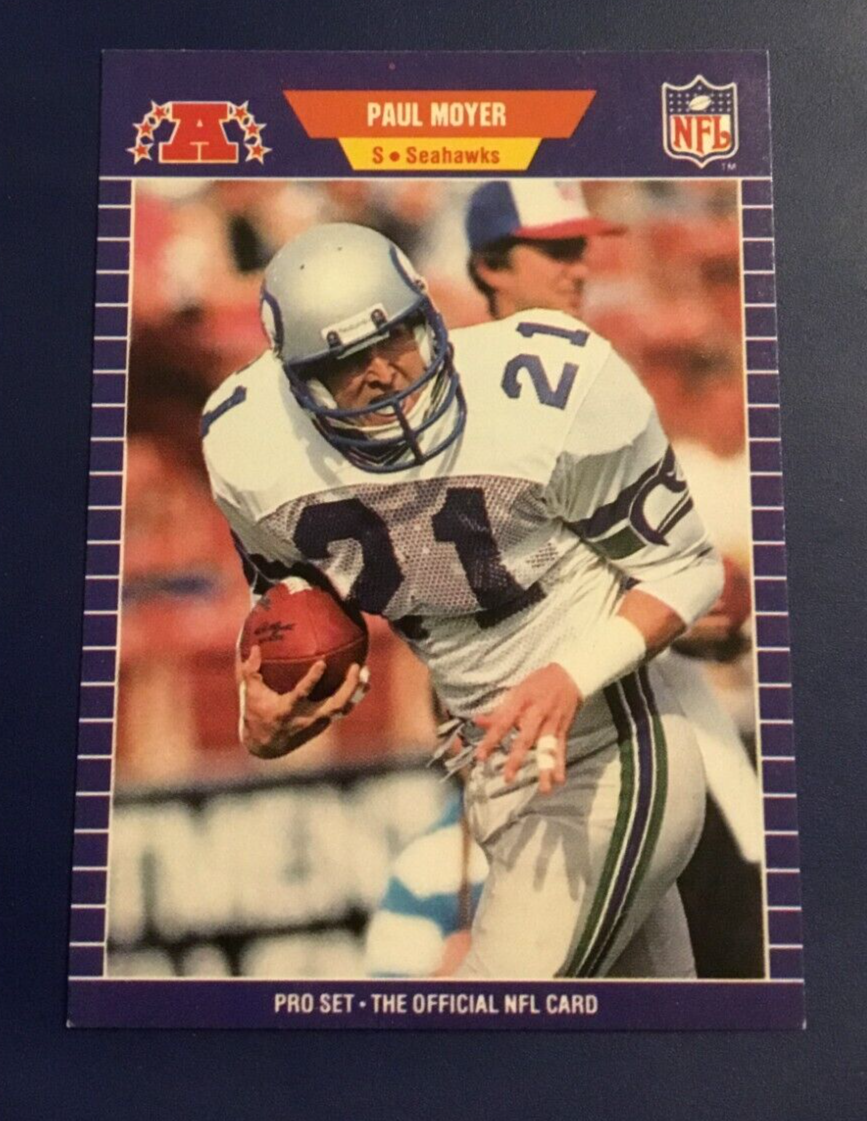 1989 Pro Set # 398 PAUL MOYER Rookie Seattle Seahawks Great