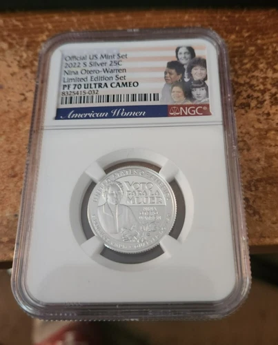 2022 S SILVER Nina Otero-Warren QUARTER 25C NGC PF70 ULTRA CAMEO Lim Ed set