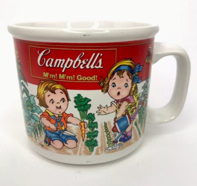 Campbell's Kids Coffee Mug Soup Bowl Vintage 1993 12oz M'm! M'm! Good!