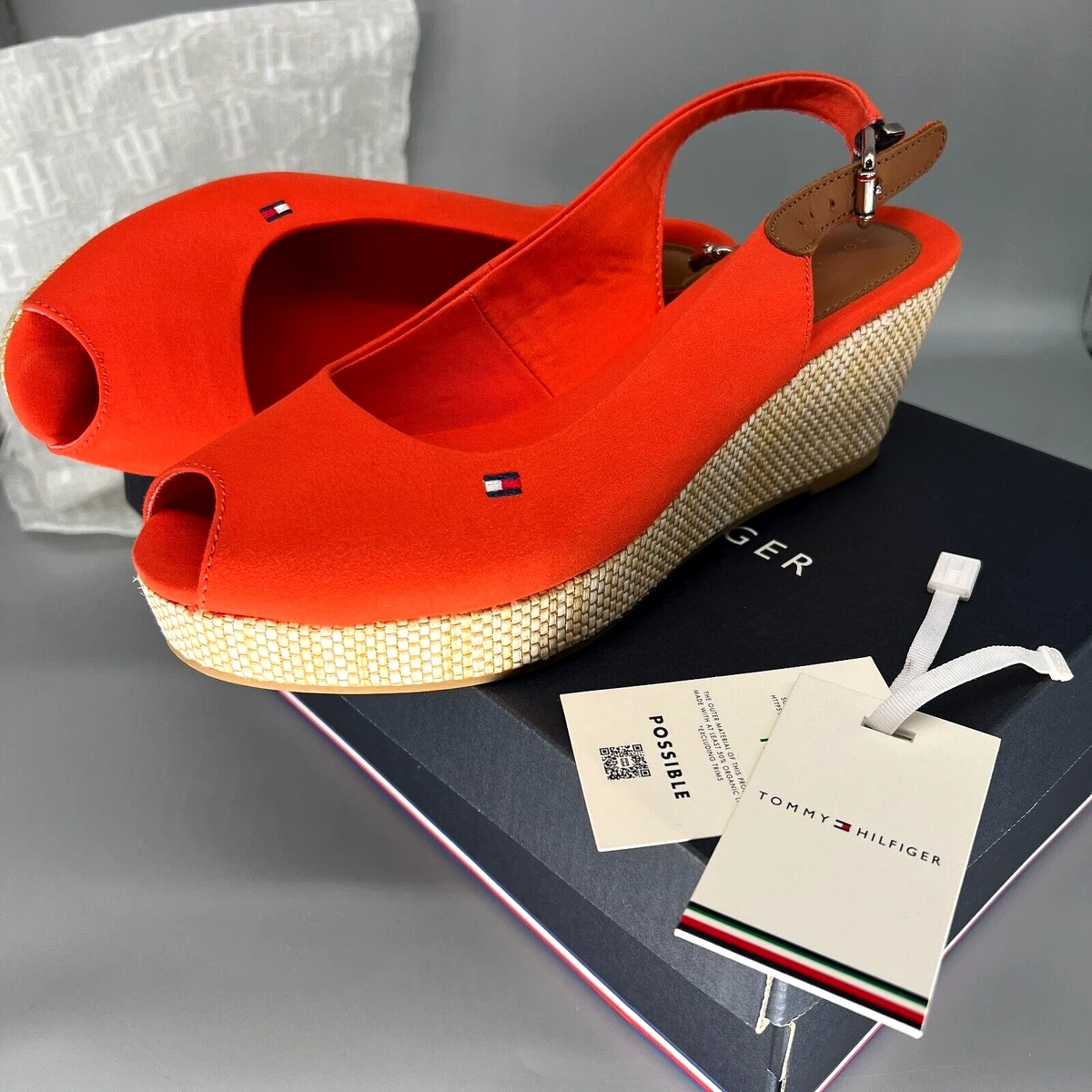 Alpargatas cuña tommy hilfiger new arrivals