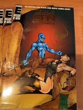 YOUNG ZEN INTERGALACTIC NINJA #3, GOLD FOIL LOGO, SIGNED BY BILL MAUS, ENTITY