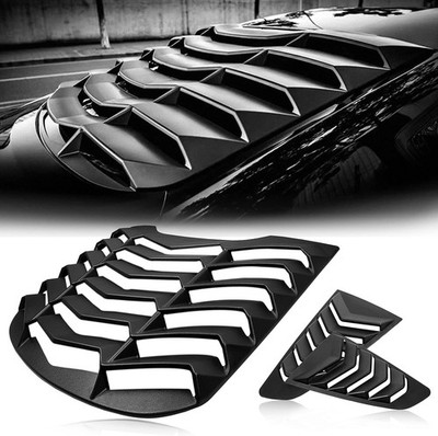 2015-2023 Rear+Side Window Louvers Windshield Sun 2015-2020 Rear+Side, Black 