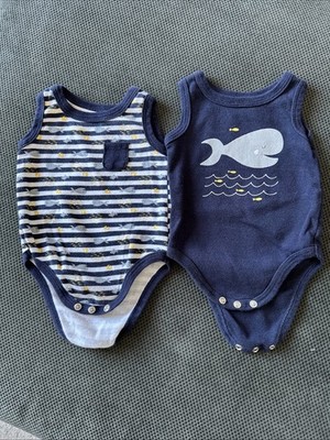 Absorba Infant Sleeveless Body Suits Size 3-6 Months Lot of 2