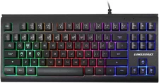 Lumsburry Computer Keyboard, 87 Keys Compact Wired USB Keyboard with Rainbow LED