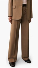 MANGO Pleat Front Wide Leg Suit Pants Size 0