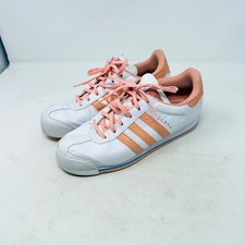Adidas Samoa Tenis Blanco Melocotón Talla 8 Retro Cuero Zapatos Atléticos