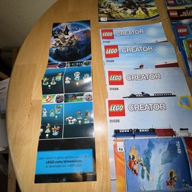Huge Lego Instruction Manual Lot 29 Manuals Star Wars Creator Minecraft Creator
