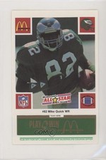1986 McDonald's Play & Win All-Star Team Green Tab Mike Quick 0l4h