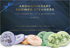 Aromatherapy Shower Steamers - Stress Relief Gift Set with 4 Essential Scents