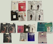 Vtg LOT OF 19 PAIRS PANTYHOSE Sz Med White/Ivory/Blk/Grey-Jockey/Givenchy/More