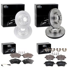 EuroBrake BREMSSCHEIBEN + BEL&Auml;GE VORNE+HINTEN passend f&uuml;r MERCEDES R172 SLK SLC