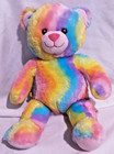 Build A Bear Enchanted Garden Rainbow Bear Pastel Swirl 17" Plush Stuffed Animal — photo 1