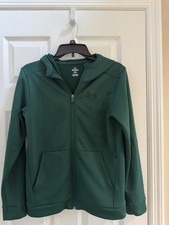 Under Armour Boys Green Full Zip Hoodie Youth large