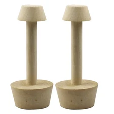 2pcs Pastry Tamper Tool - Double-Sided Wooden Tart Tamper for Egg Tarts Mini