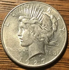 1927 S Peace Silver Dollar $1 - AU Condition - RARE Low Mintage - FREE SHIP