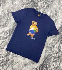 Polo Bear Ralph Lauren T Shirt Men Size L Slim Fit Blue