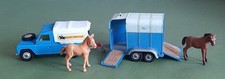 Corgi GS15 Land Rover  & Rices Beaufort Double Horse Box 1960's + 2 Horses.