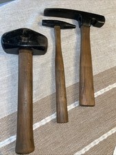 3 Hickory Handled Sledge Hammer Mason Brick Hammer and Tacker W/Slot Tool