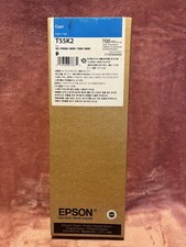 Genuine Epson Cyan Ink Cartridge T55K2 Date: October 2026