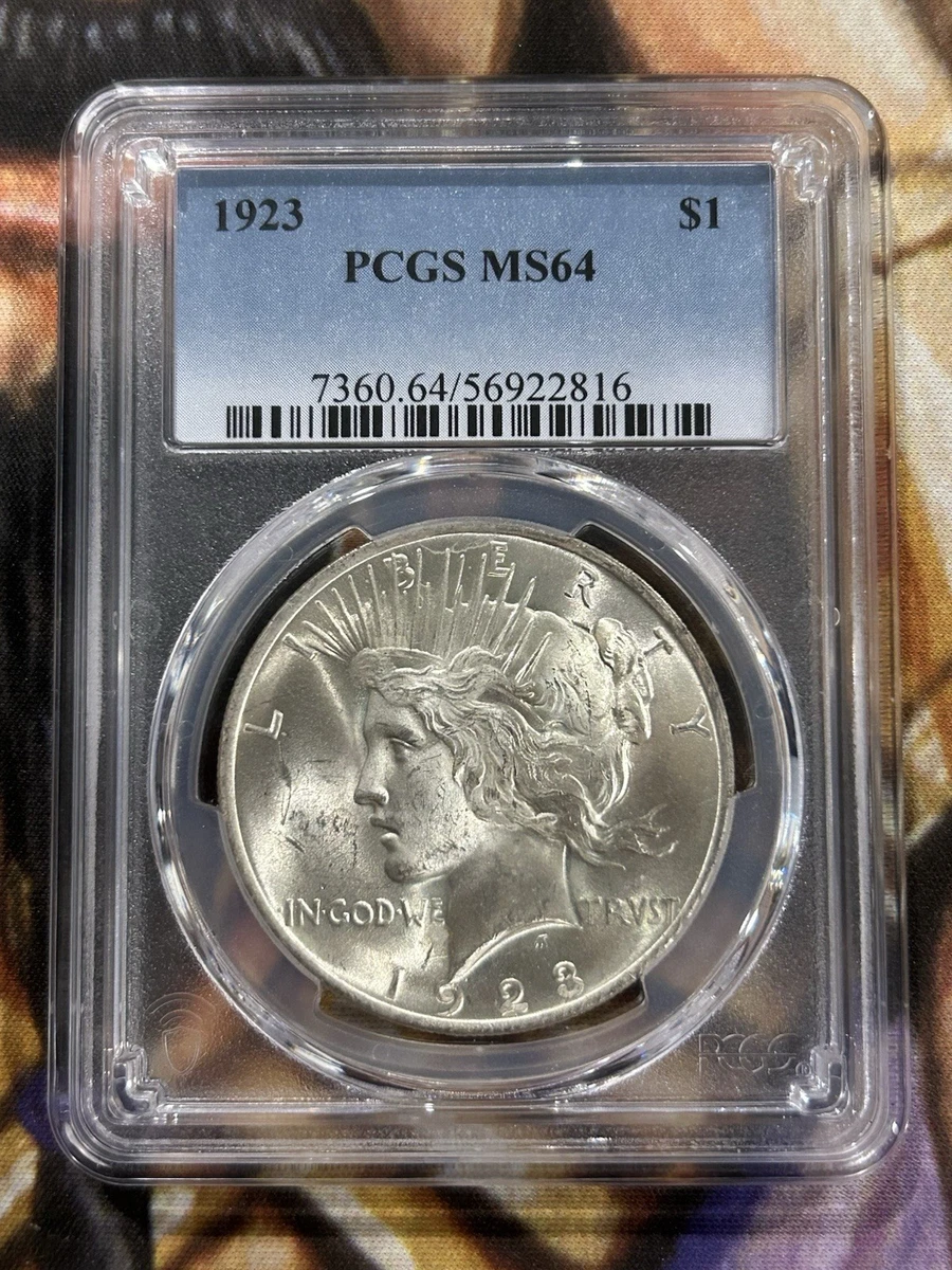 MS 64 Graded 1923 Year Peace Dollars (1921-1935) for sale | eBay