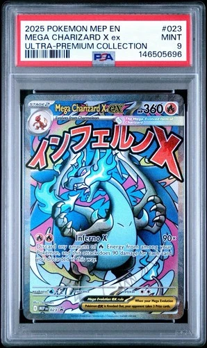 2025 POKEMON MEP PROMO ULTRA-PREMIUM COLLECTION #023 MEGA CHARIZARD X EX PSA 9