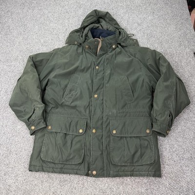 Croft & Barrow Jacket Mens Medium Green Hooded Parka Insulated Chore Winter