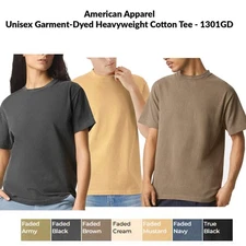 American Apparel Unisex Garment-Dyed Heavyweight Cotton Tee, t shirts,  1301GD