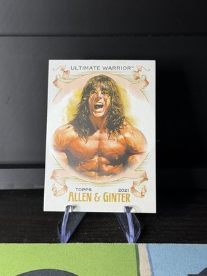 Ultimate Warrior 2021 Topps Heritage WWE Allen and Ginter #AG28 Wrestling Card