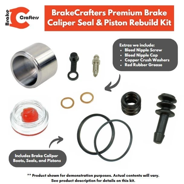 Brake Caliper Seal+OEM Piston Kit for 1981-1983 Kawasaki KZ1000 J1/J2/J3 Rear Foto 2 de 4