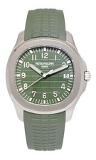 Patek Jumbo Aquanaut 5168 Khaki Green 18k White Gold Watch B/P '22 5168G