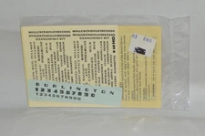 HO scale decals Walthers 40-64  Chicago Burlington & Quincy RR passenger car