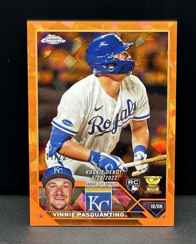 2023 Topps Chrome Sapphire Vinnie Pasquantino Rookie Debut Orange /25 KC Royals