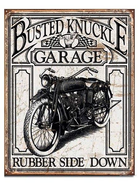 Motorrad Schild Usa Oldtimer Blech Poster Klassiker Motiv Retro 30 X 40 Cm *687-image