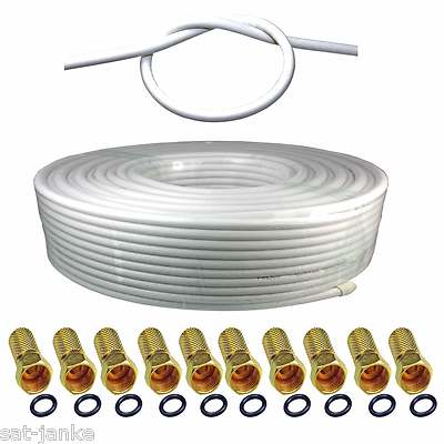 20m 4mm 4 mm DIGITAL Mini Sat TV Koax Kabel 2 fach Geschirmt Koaxialkabel 4K 8K