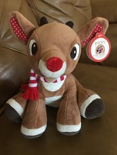 Kids Preferred RUDOLPH the Red Nosed Reindeer Sitting Plush Scarf 50 Years 2014