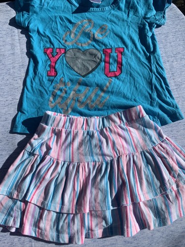 DIVA BEAUTIFUL Girls Top & 365 Kids Garanimals Skirt Girls SET 2 Size 7 ❤️sj17j6 - Picture 3 of 8