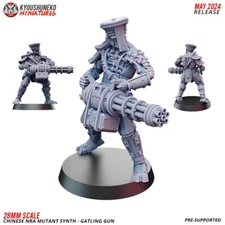 Chinese Mutant Synth With Gatling Gun- Kyoushuneko Miniatures WW2 Army