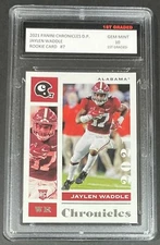 2021 CHRONICLES DRAFT PICKS JAYLEN WADDLE 1ST GRADED 10 ROOKIE CARD #7 RC 🔥