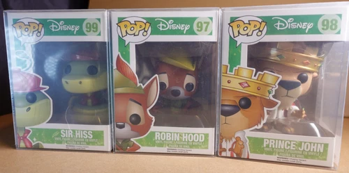 Funko POP! Disneys: Robin Hood - LOT - #97, 98, 99 - Vaulted - With Protector